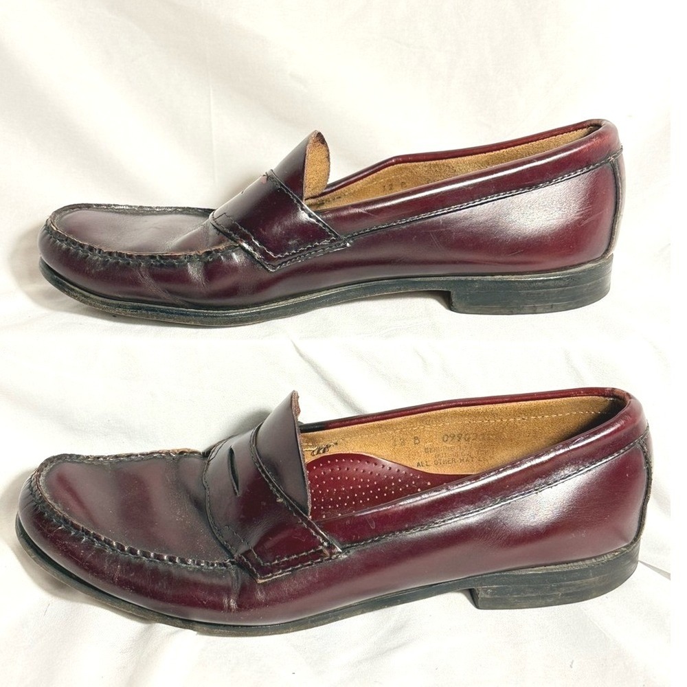 GH Bass Weejuns 12B Leather Men's Classic‎ Penny Loafers in Burgundy